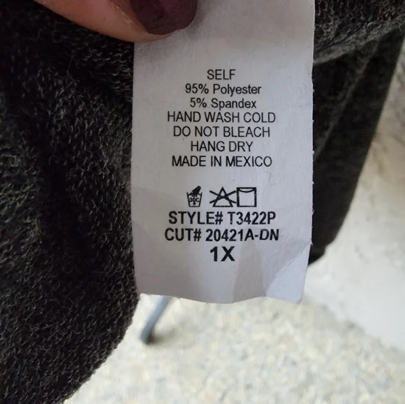 NWOT Boutique Quarter Zip Sweater sz 1X - Picture 6 of 6